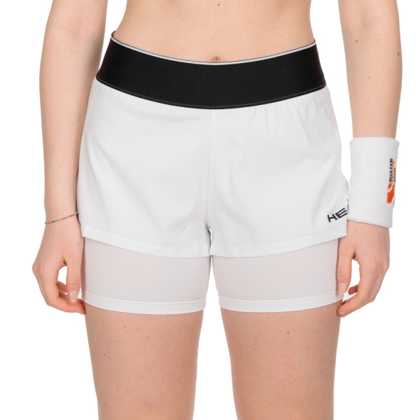Women's Padel Skirts and Shorts Head Dynamic 3.5in Shorts  White 814562WH