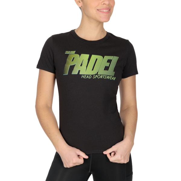 Camiseta y Polo Padel Mujer Head Logo Camiseta  Black 814832BK