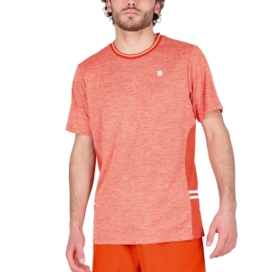 Camiseta Padel Hombre KSwiss Hypercourt Double Crew Camiseta  Spicy Orange/Melange 105802850