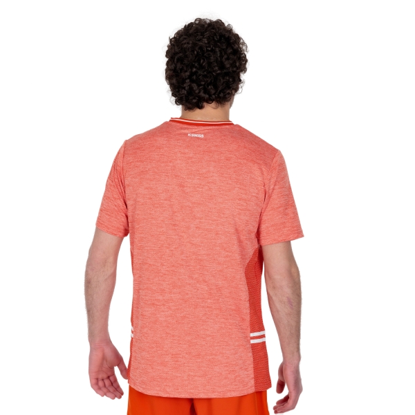 K-Swiss Hypercourt Double Crew T-Shirt - Spicy Orange/Melange