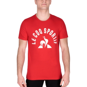 Camiseta Padel Hombre Le Coq Sportif Graphic Camiseta  Rouge Electro/New Optical White 2210559