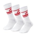 Nike Sportswear Everyday Essential x 3 Calze - White/University Red Nike Sportswear Everyday Essential x 3 Calze - White/University Red