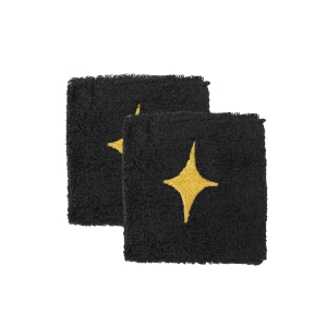 Muñequeras de Padel StarVie Logo Munequeras Cortas  Black/Golden Star MN21