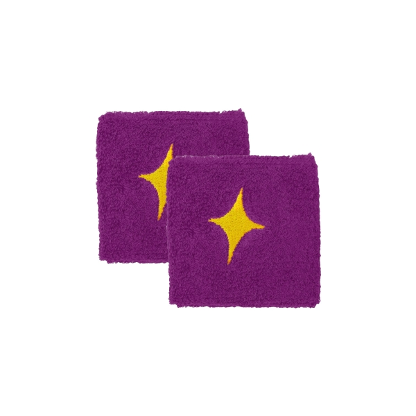 Muñequeras de Padel StarVie Logo Munequeras Cortas  Purple/Yellow Star MM21