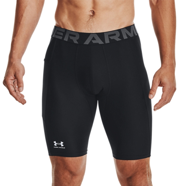 Men's Underwear Under Armour HeatGear Armour Logo Short Tights  Black/White 13616020001