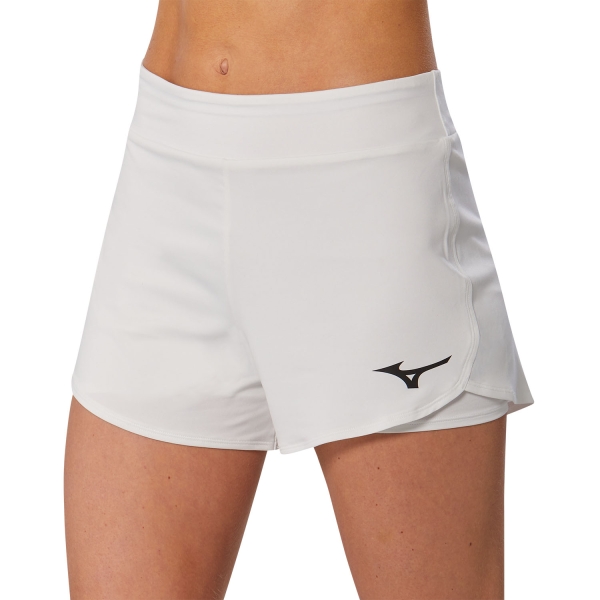 Women's Padel Skirts and Shorts Mizuno Flex 3in Shorts  White 62GBA21501