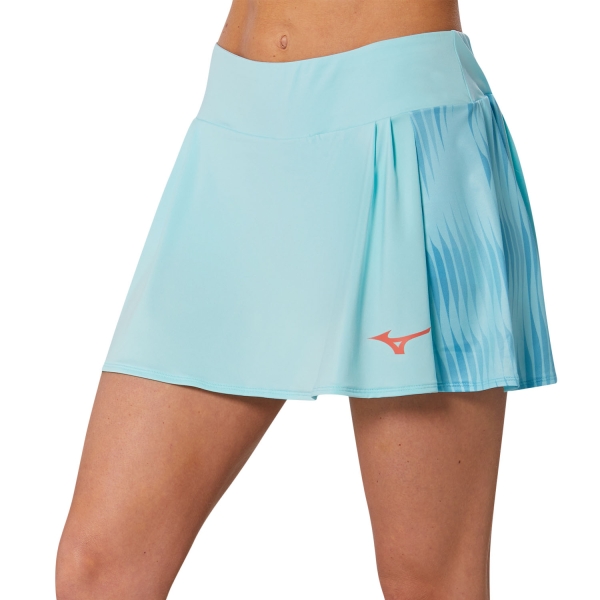 Women's Padel Skirts and Shorts Mizuno Printed Flying Skirt  Tanager Turquoise 62GBA20127