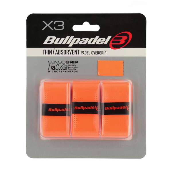 Padel Overgrip Bullpadel GB1705 Thin Absorvent Overgrip  Naranja Fluor 453616529