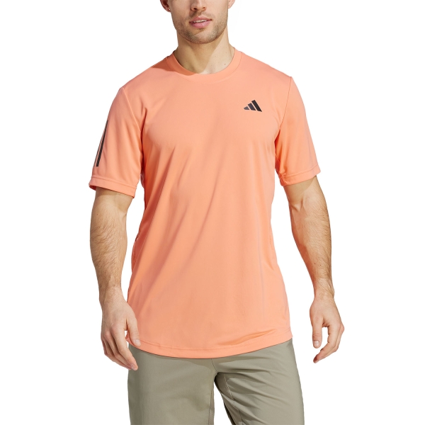 Camiseta Padel Hombre adidas Club 3 Stripes Camiseta  Semi Coral Fusion HT4431