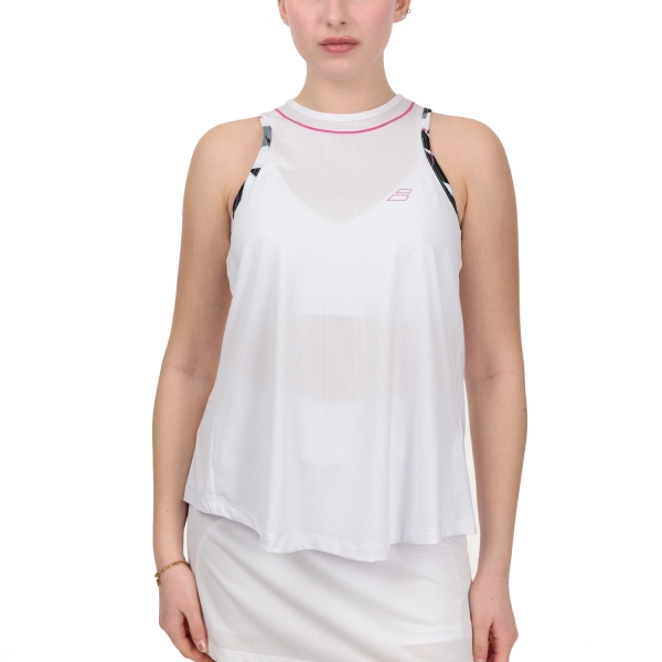 Top Padel Mujer Babolat Aero Top  White 2WS23072Y1000