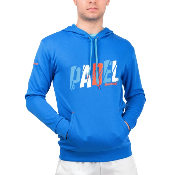 Men's Padel Shirt and Hoody Babolat Logo Hoodie  French Blue 6MS230414106