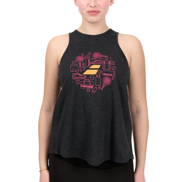 Top Padel Mujer Babolat Performance Top  Black Heather 6WS230722003