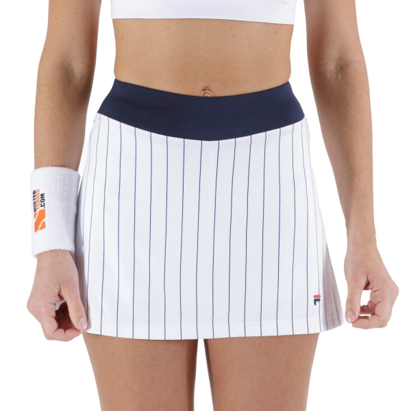 Women's Padel Skirts and Shorts Fila Anna Skirt  White/Navy Stripes FBL2111070155