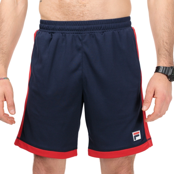 Men's Padel Shorts Fila Fabio 7in Shorts  Navy/Red FBM231006E1502