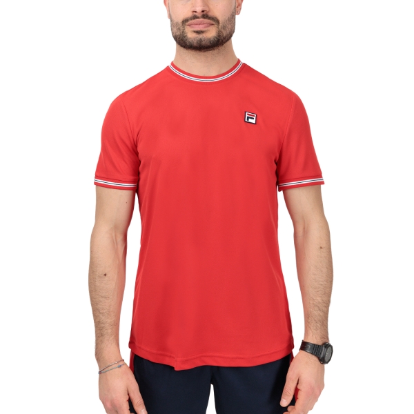 Men's T-Shirt Padel Fila Marlon TShirt  Red FBM231041500