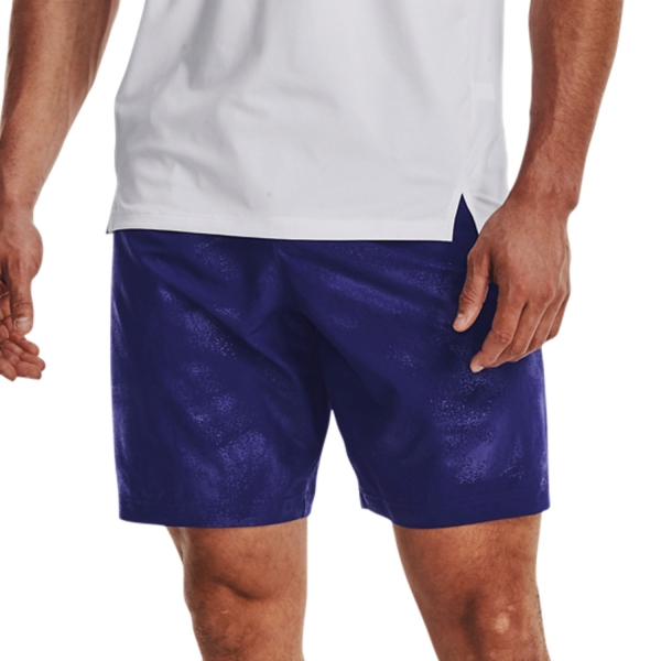 Men's Padel Shorts Under Armour Woven Emboss 8in Shorts  Sonar Blue/Black 13771370468