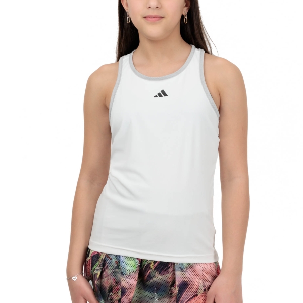 Girl's Padel Tanks and Shirts adidas Club Tank Girl  White HS0566
