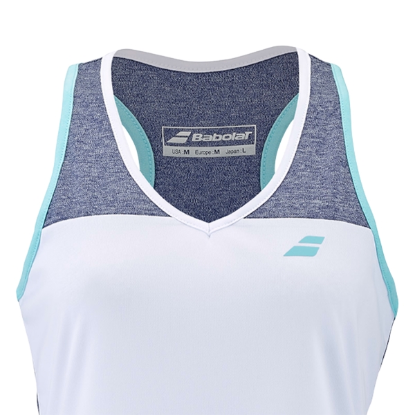 Babolat Play Top Niña - White/Blue Heather