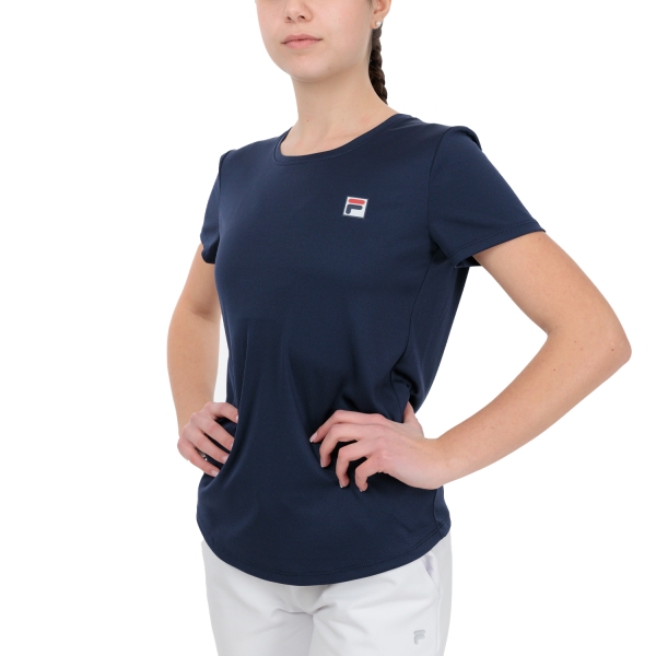Women's Padel T-Shirt and Polo Fila Leonie TShirt  Navy FBL222130E1500