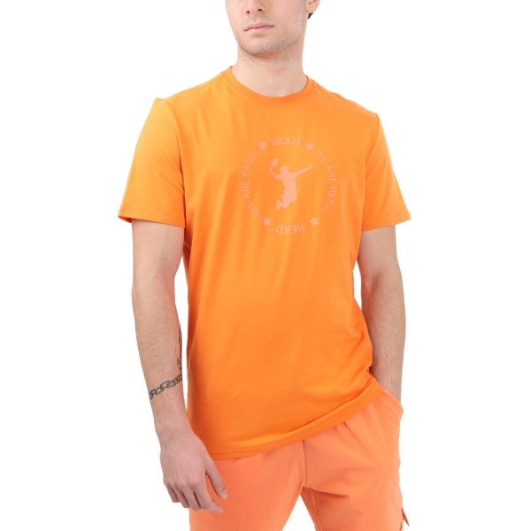 Men's T-Shirt Padel Head Graphic Logo TShirt  Orange 811383OR