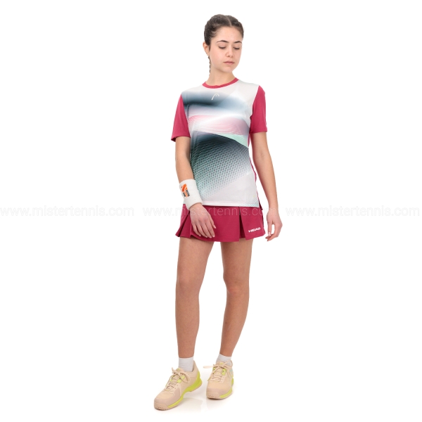 HEAD Performance Logo Graphic Maglietta - Mulberry/Print Perf W