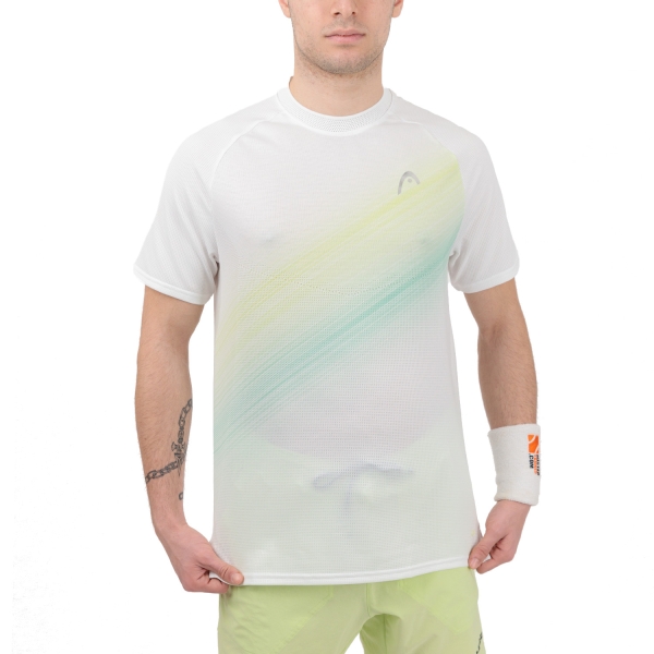 Men's T-Shirt Padel Head Performance Logo TShirt  White/Print Perf M 811413WHXP