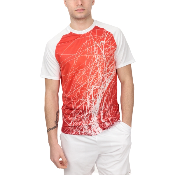Men's T-Shirt Padel Head Performance MC Paris TShirt  Print/Tangerine 811893TM