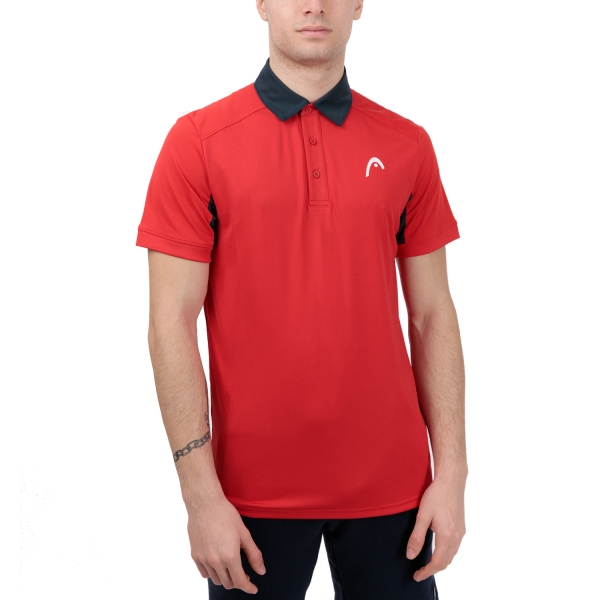 Men's Padel Polo HEAD Slice Logo Polo  Red 811433RD