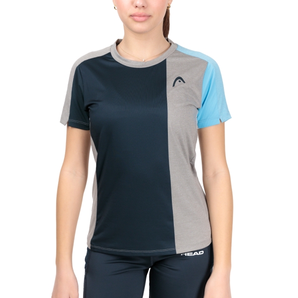 Camiseta y Polo Padel Mujer Head Tech Camiseta  Grey/Navy 814553GRNV