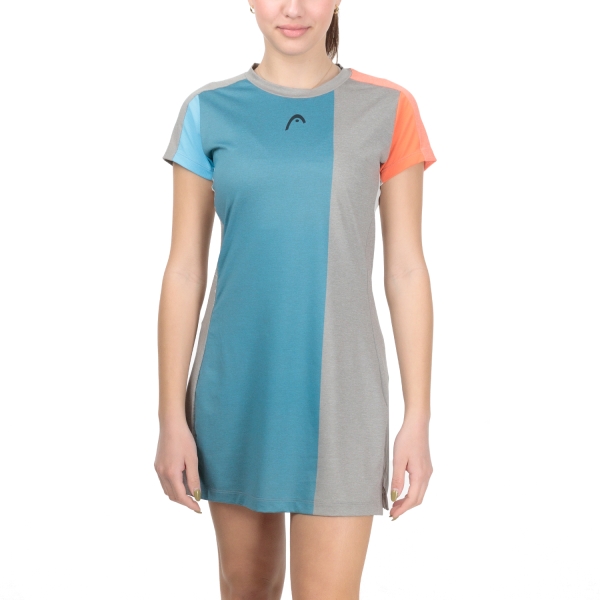 Women's Padel Dress Head Tech Dress  Grey/Electric Blue 814573GREL