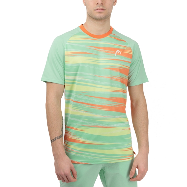Men's T-Shirt Padel Head Topspin Logo TShirt  Pastel Green/Print Vision M 811453PAXV