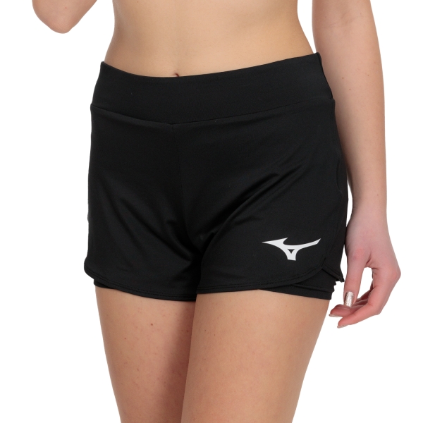 Women's Padel Skirts and Shorts Mizuno Flex 3in Shorts  Black 62GBA21509