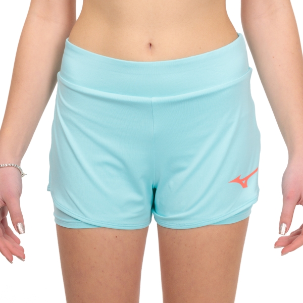 Women's Padel Skirts and Shorts Mizuno Flex 3in Shorts  Tanager Turquoise 62GBA21527