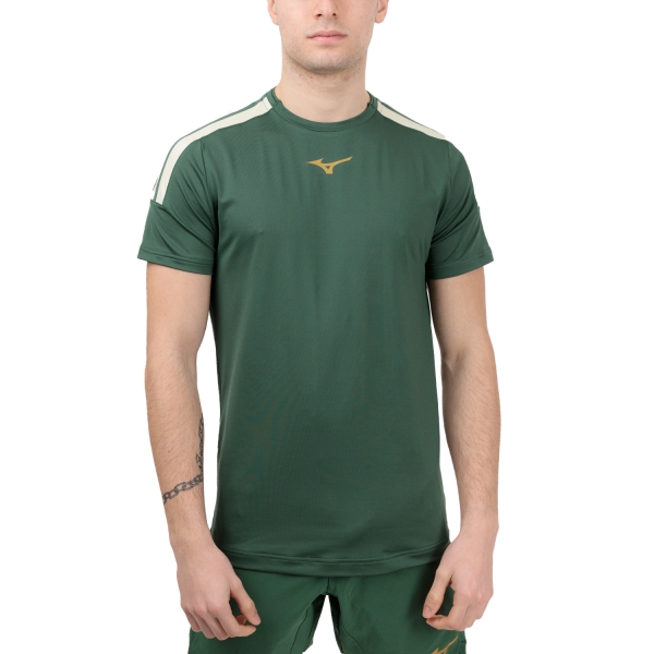 Men's T-Shirt Padel Mizuno Shadow TShirt  Pineneedle 62GAA00237