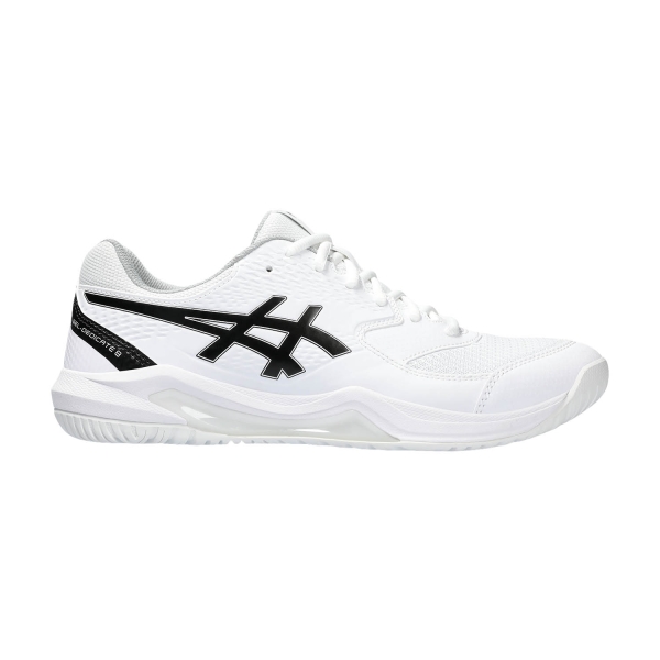 Scarpe Padel Uomo ASICS Gel Dedicate 8  White/Black 1041A408101