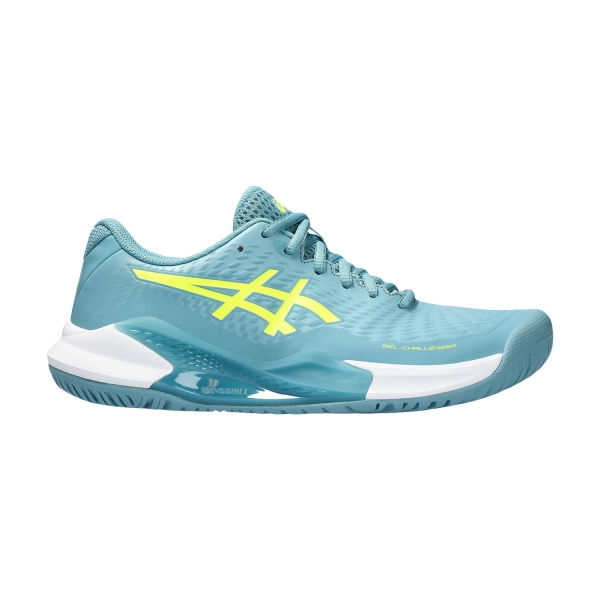 Women's Padel Shoes Asics Gel Challenger 14  Gris Blue/Safety Yellow 1042A231400
