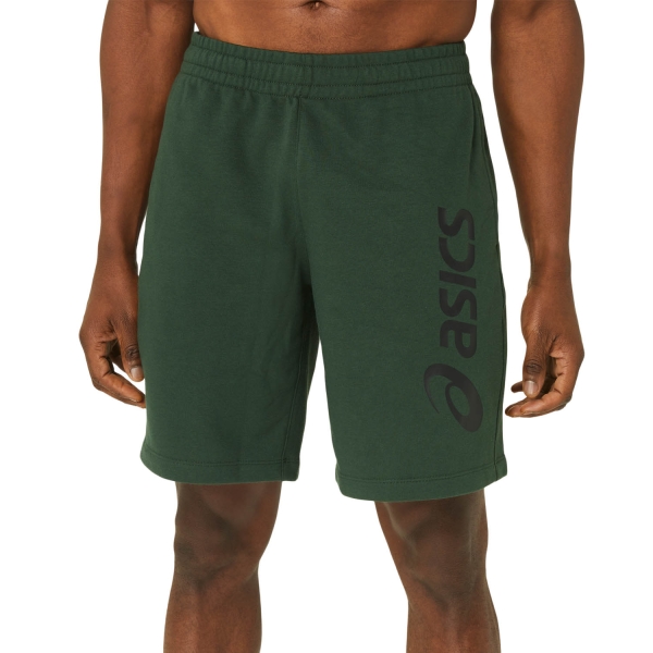 Men's Padel Shorts Asics Big Logo 9in Shorts  Rain Forest/Performance Black 2031A976300