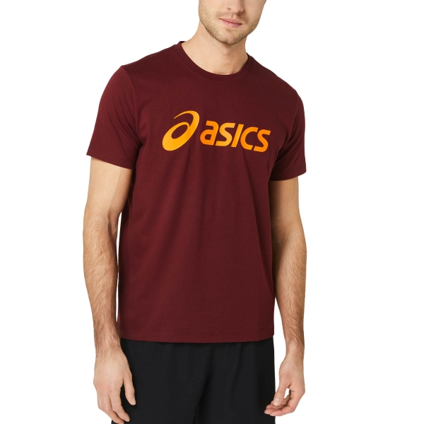 Men's T-Shirt Padel Asics Big Logo TShirt  Antique Red/Bright Orange 2031A978604