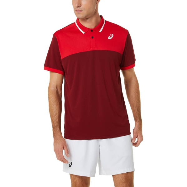 Polo Padel Hombre Asics Court Polo  Beet Juice/Classic Red 2041A256601
