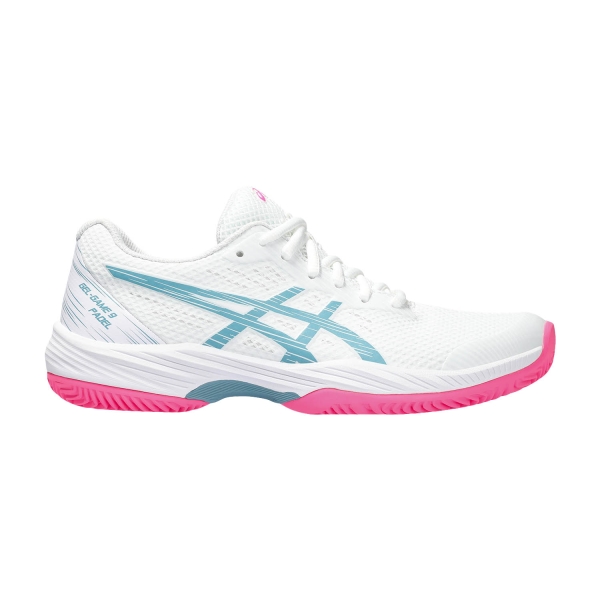 Women's Padel Shoes Asics Gel Game 9 Padel  White/Gris Blue 1042A210103
