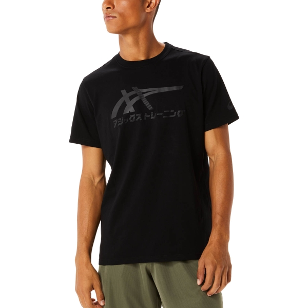 Men's T-Shirt Padel Asics Tiger TShirt  Performance Black/Graphite Grey 2031D123001