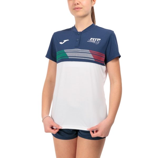 Women's Padel T-Shirt and Polo Joma FITP Polo  Navy/White SW901873B332