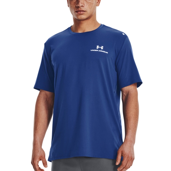 Men's T-Shirt Padel Under Armour Rush Energy TShirt  Blue Mirage/White 13661380471