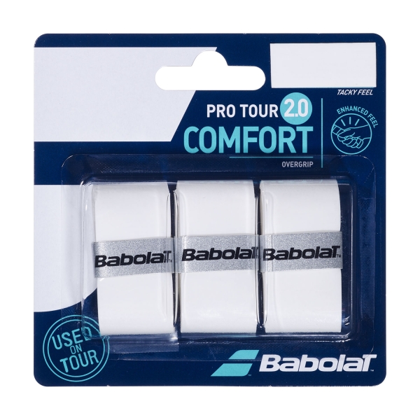 Overgrip Padel Babolat Pro Tour 2.0 Sobregrips x 3  White 653053101
