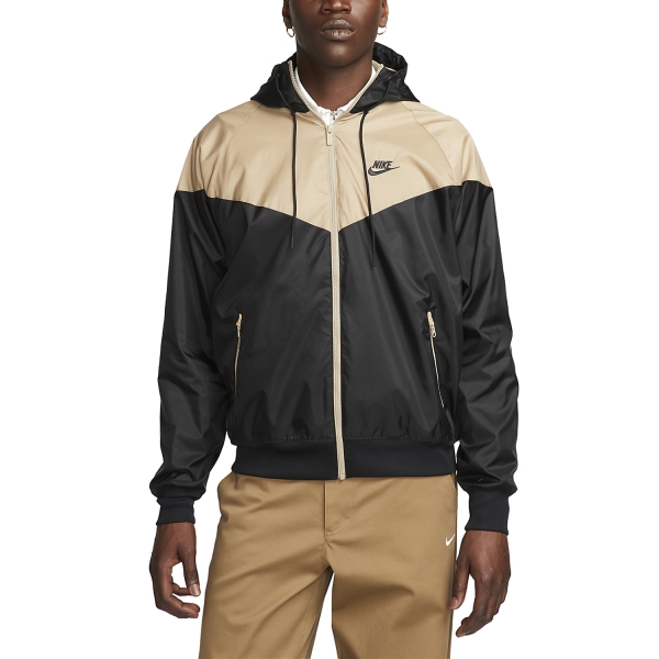 Men's Padel Jacket Nike Essentials Windrunner Jacket  Black/Khaki DA0001015