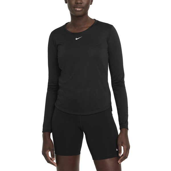 Camisetas y Sudaderas Padel Mujer Nike DriFIT One Camisa  Black/White DD0641010