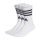 adidas 3 Stripes Cushioned x 3 Socks - White/Black