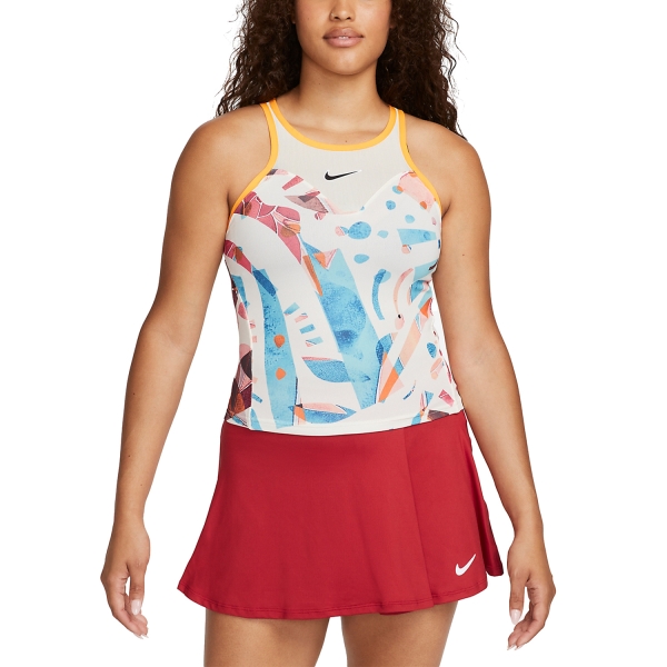 Top Padel Mujer Nike Court DriFIT Slam Logo Top  Coconut Milk/Sundial/Black DX5370113