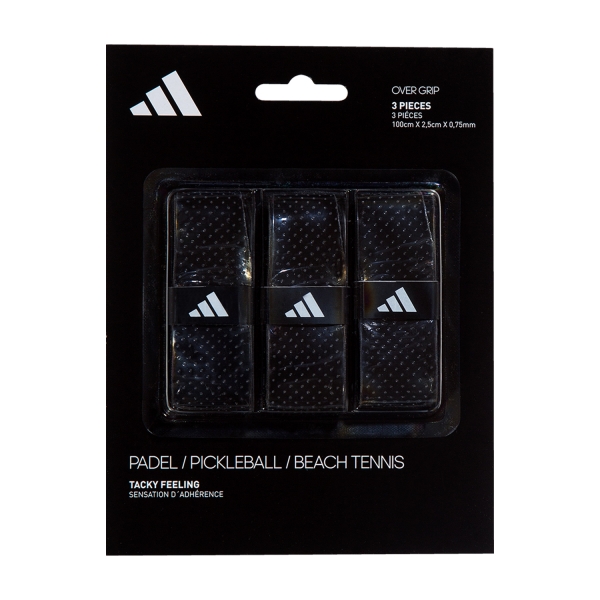 Padel Overgrip Adidas Tacky Feeling x 3 Overgrip  Black AC2BA1BK