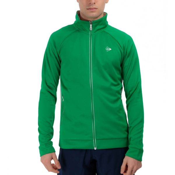 Men's Padel Jacket Dunlop Club Knitted Jacket  Green/White 880176